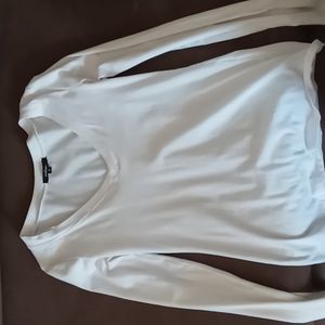 White V neck long sleeve